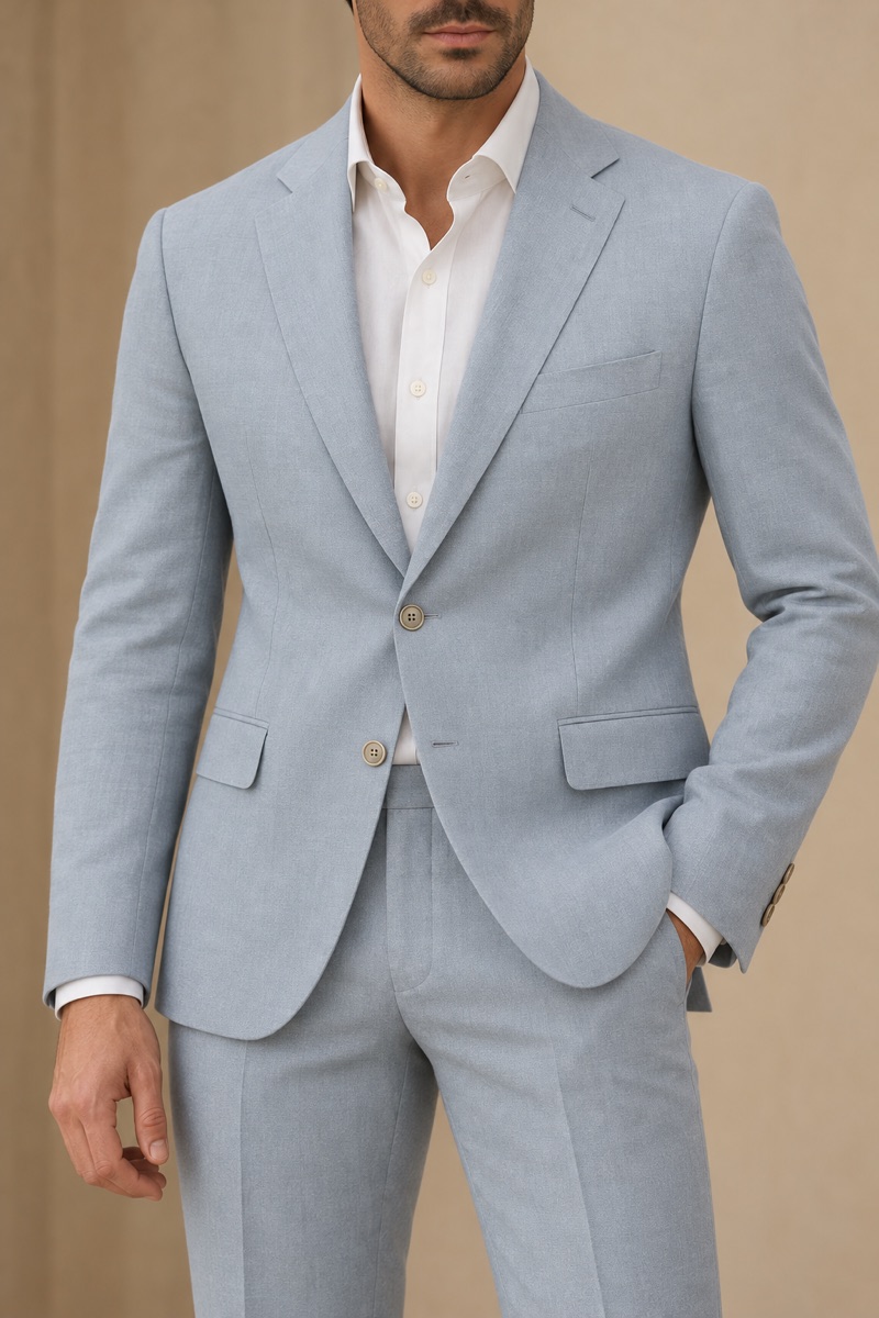 The Riviera in Light Blue Linen, concept render