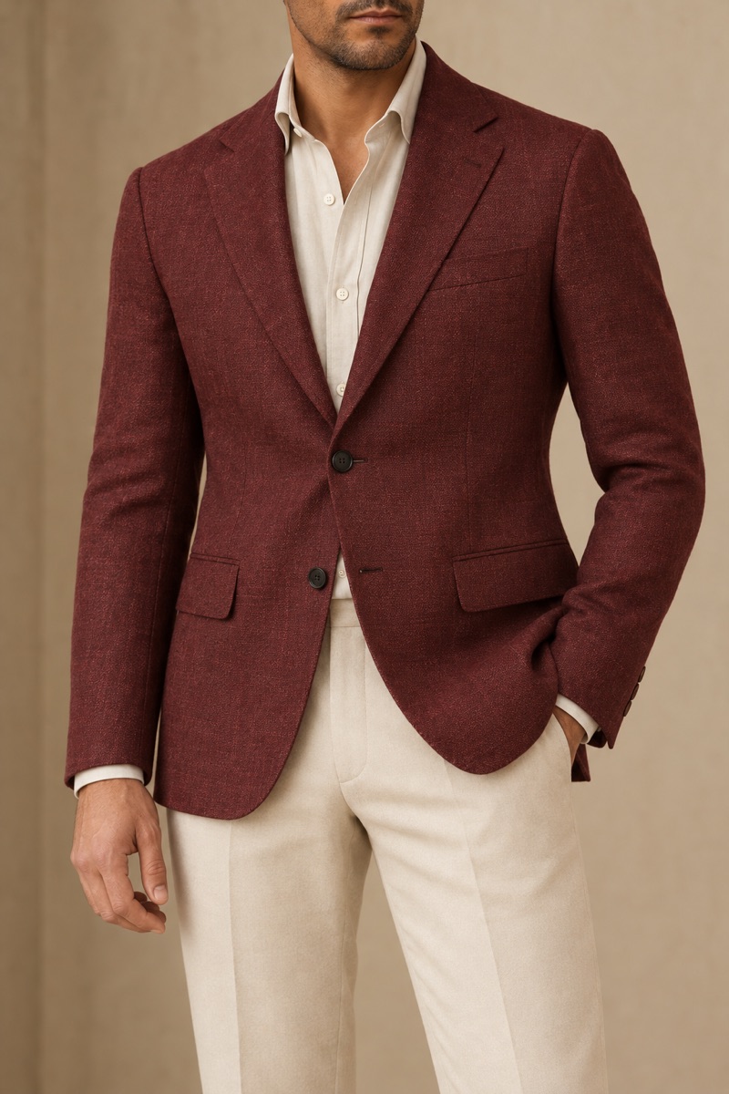The Riviera in Burgundy Blazer, concept render