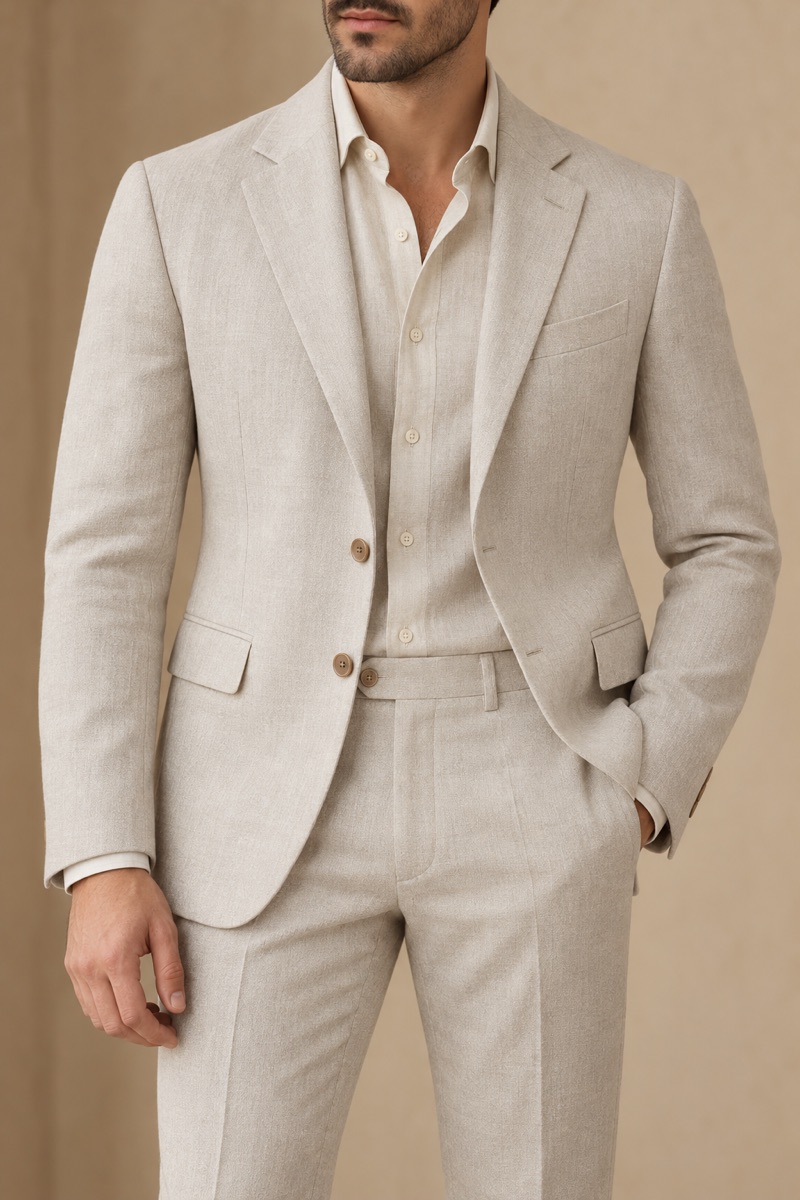 The Riviera in Off-White Linen, concept render